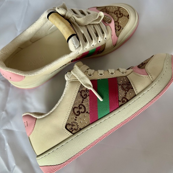 GUCCI Screener GG Canvas Crystal Sneakers - Picture 7 of 10